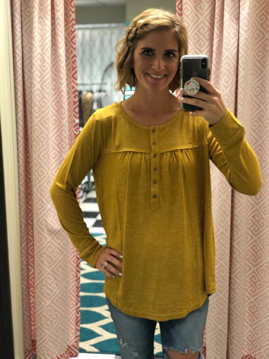 BUTTON FRONT LONG SLEEVE