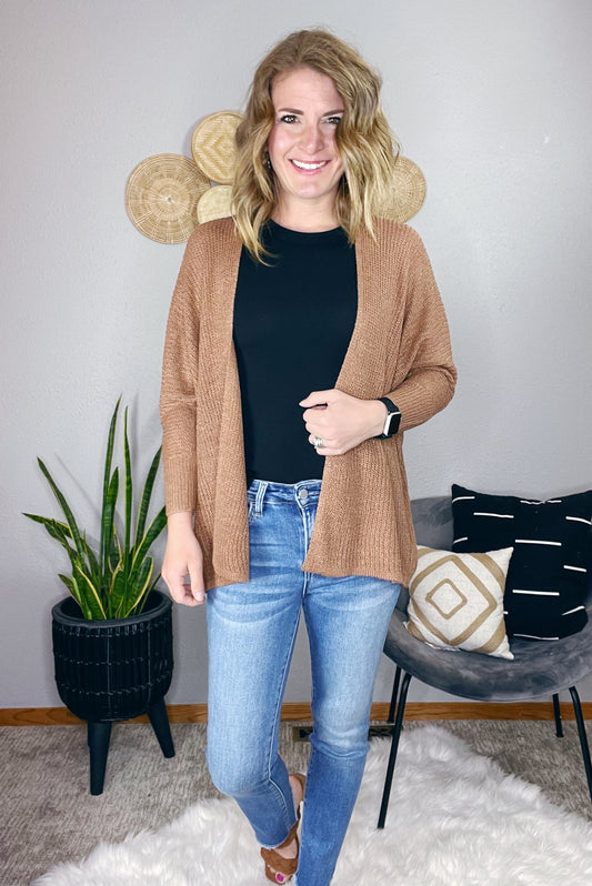 PECAN LIGHT WEIGHT CARDIGAN