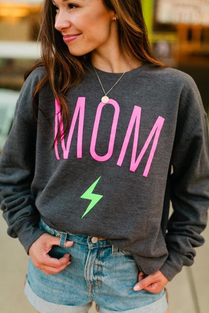 MOM ROCKS CREW SWEATER