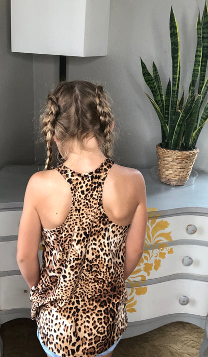 LEOPARD RACER BACK TANK {LITTLES}