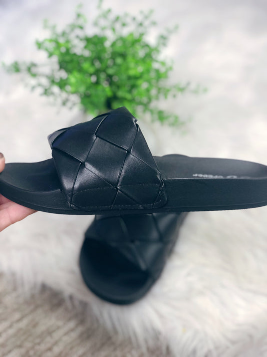 WOMENS SLIDE WOVEN SANDAL