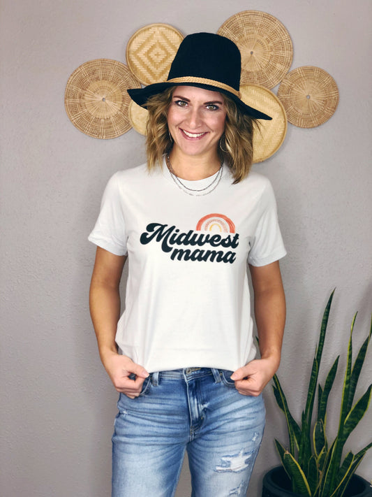 MIDWEST MAMA RAINBOW TEE
