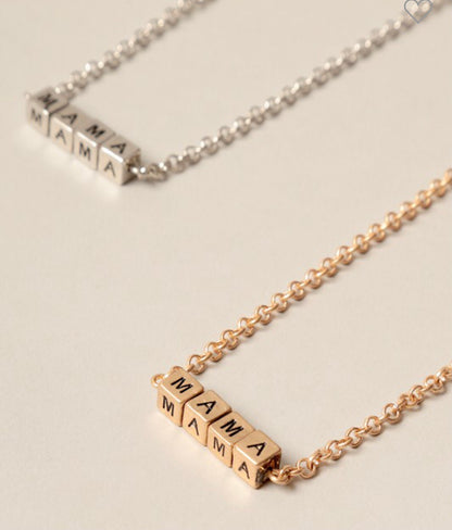MAMA BLOCK NECKLACE