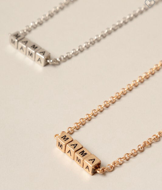 MAMA BLOCK NECKLACE