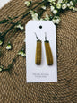 MUSTARD LEATHER HOOP