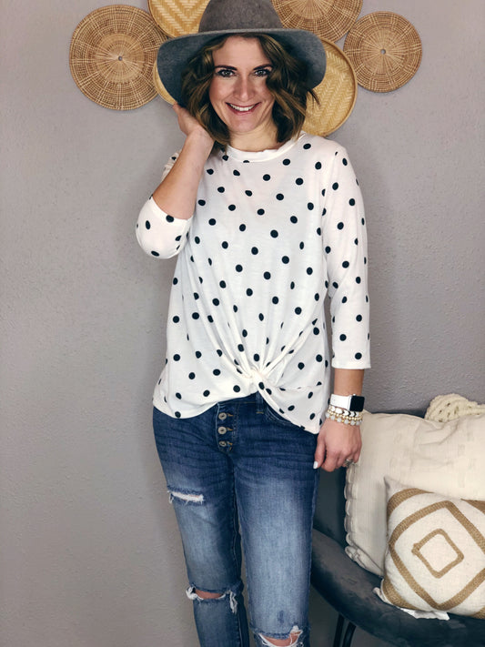 POLKA DOT BABY DOLL TOP