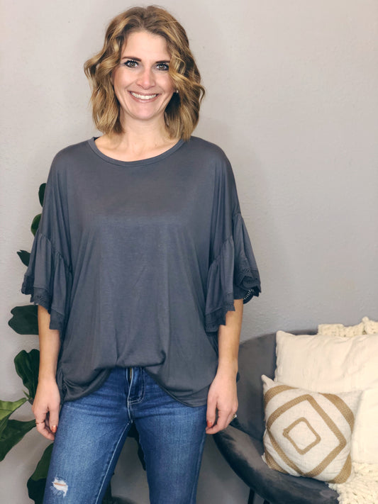 LACE TRIM TOP