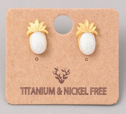 PINEAPPLE STUD EARRING