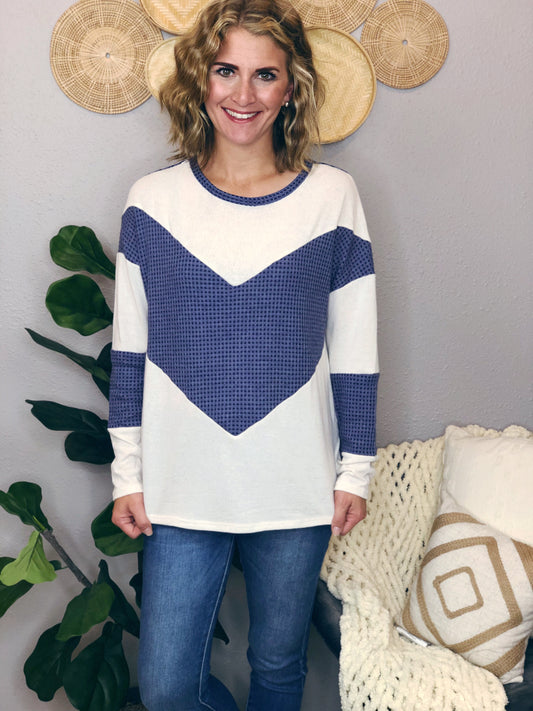 CHEVRON WAFFLE TOP
