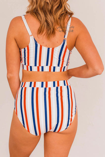 SANDY SHORES HIGH-RISE SWIM BOTTOMS-4TH OF JULY