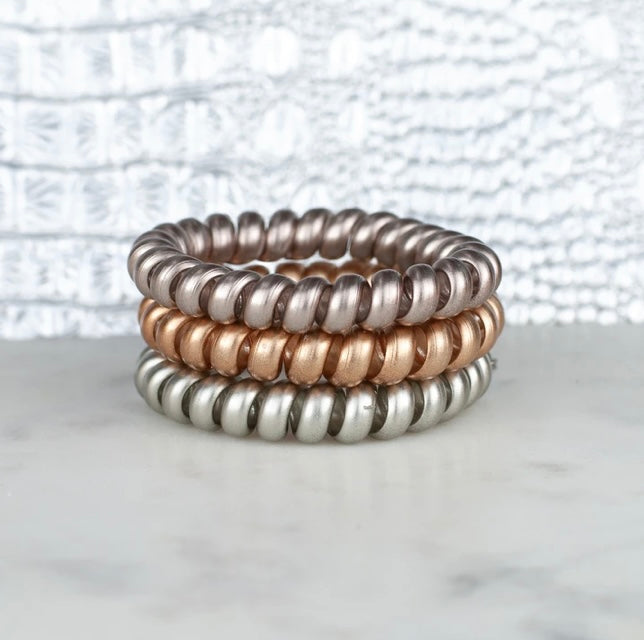 {BF} MIXED METAL HAIR TIES