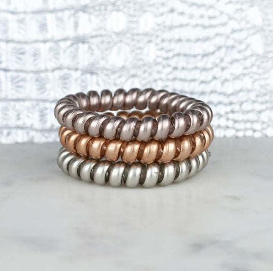 {BF} MIXED METAL HAIR TIES