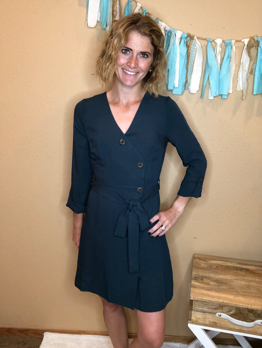 BUTTON FRONT DRESS