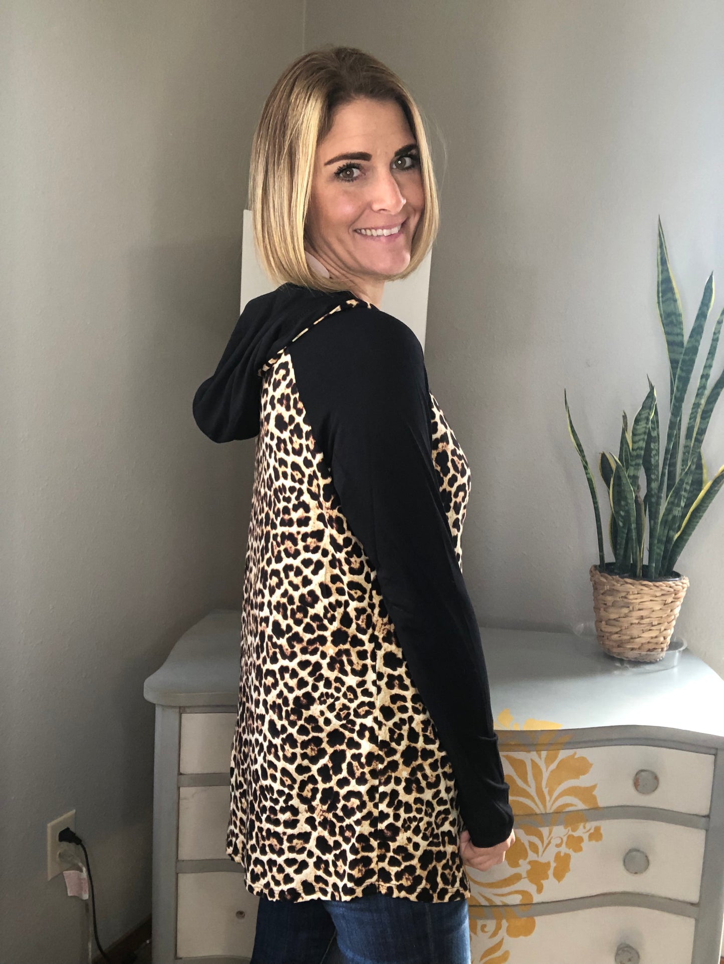 LEOPARD PRINT HOODIE