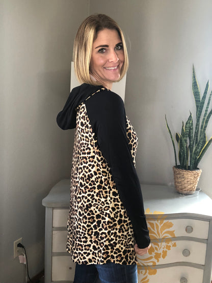 LEOPARD PRINT HOODIE