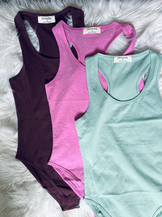 RACERBACK SOLID BODYSUIT
