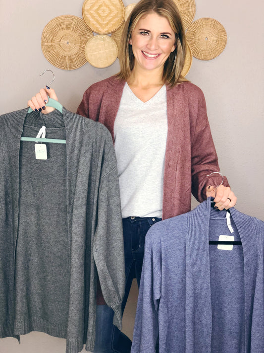 COZY PUFF SLEEVE CARDIGAN