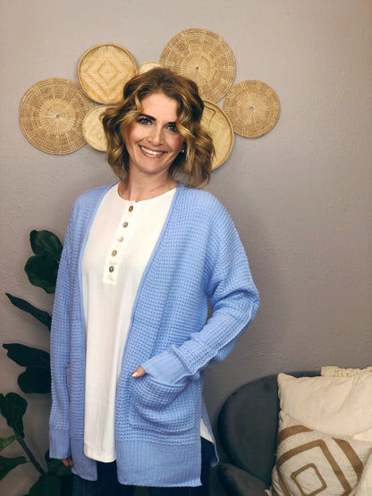 WAFFLE CARDIGAN