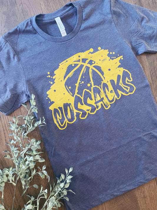 COSSACK SPLATTER BASKETBALL TEE