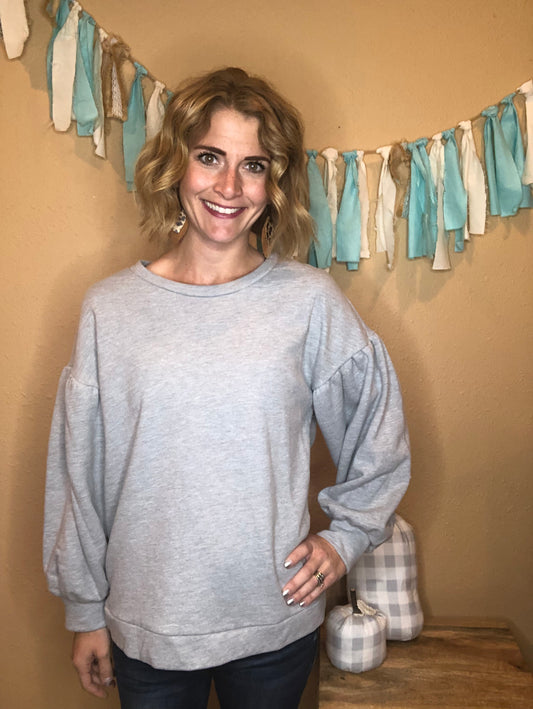 PUFF SLEEVE SWEATER
