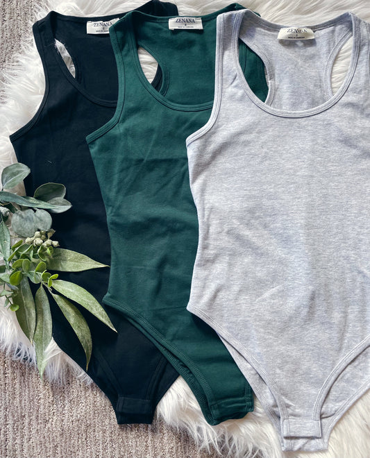 COTTON RACER BACK BODYSUIT