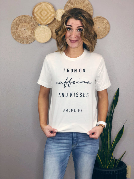 CAFFEINE AND KISSES TEE