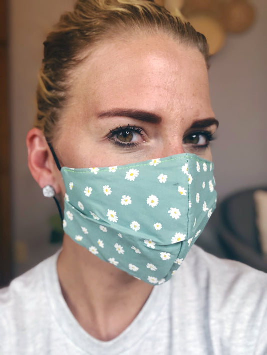 FLORAL and STRIPE MASK