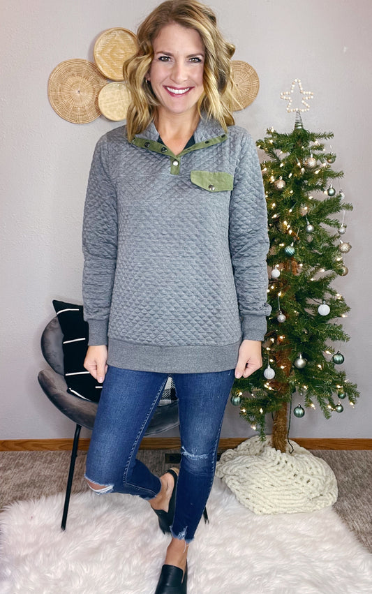 DIAMOND PADDING PULL OVER
