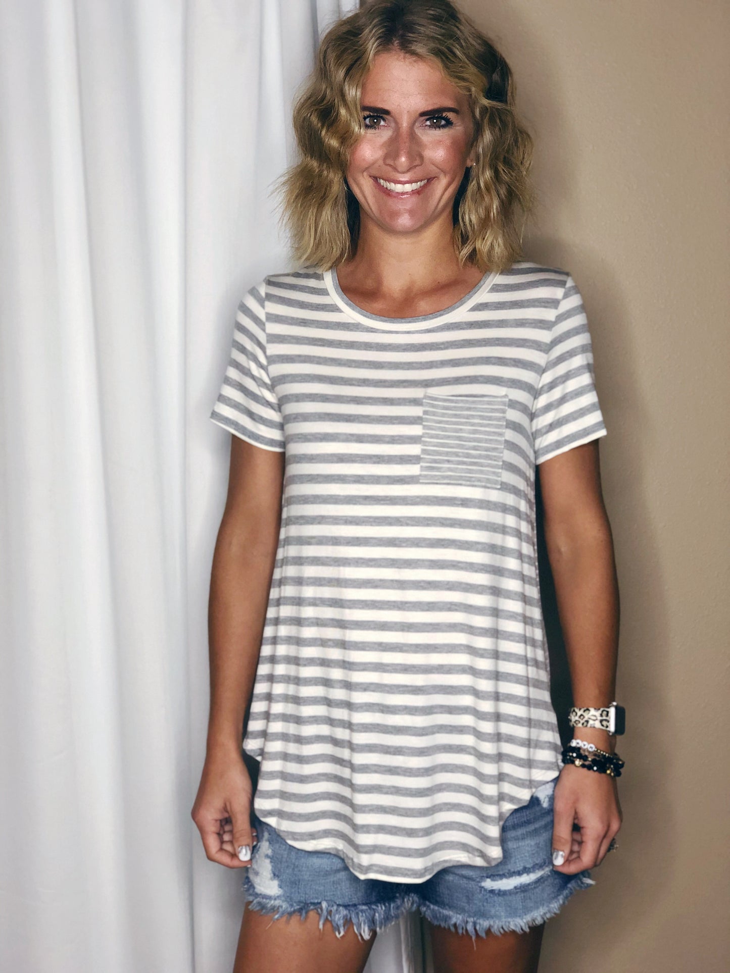 STRIPE POCKET TEE