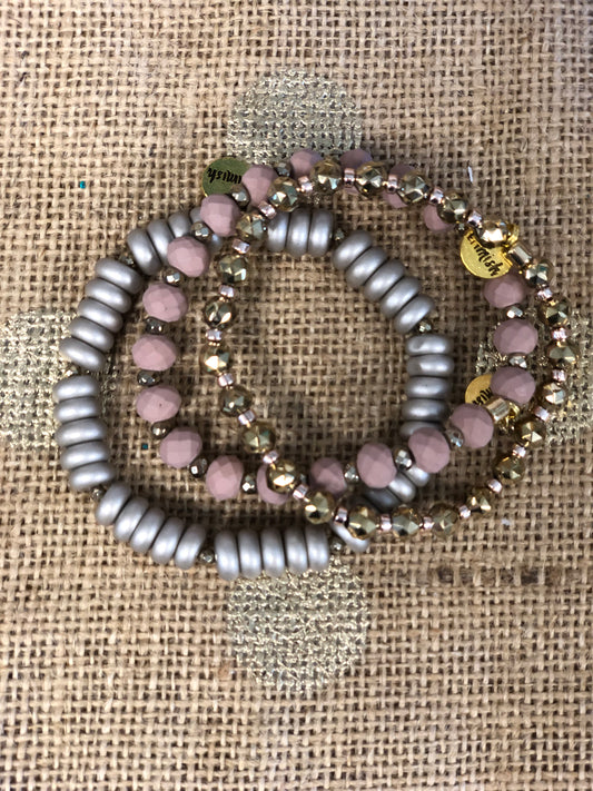 Set of 3 blush Erimish