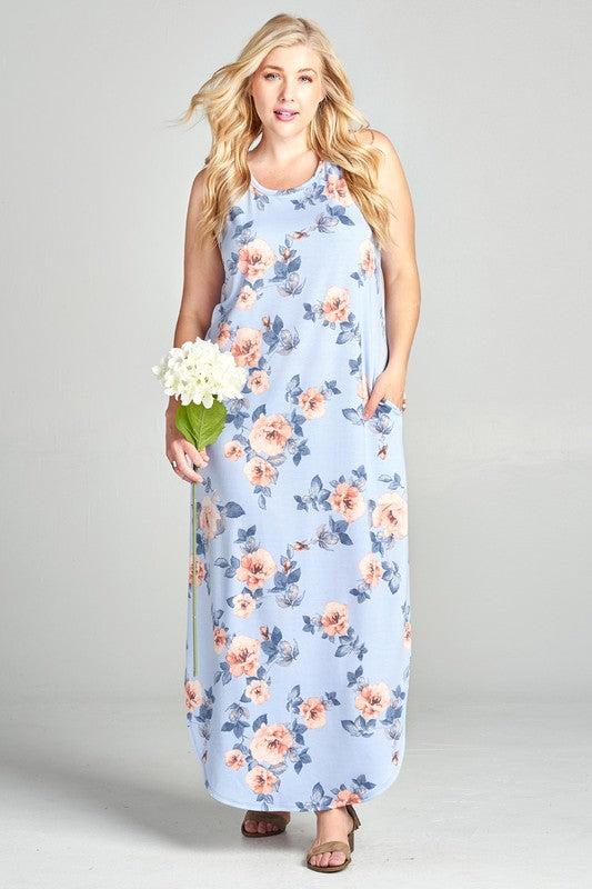 FLORAL PRINT MAXI {EXTENDED SIZE}