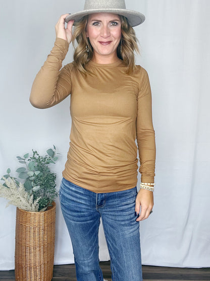 BUTTER LONG SLEEVE ROUND NECK TEE