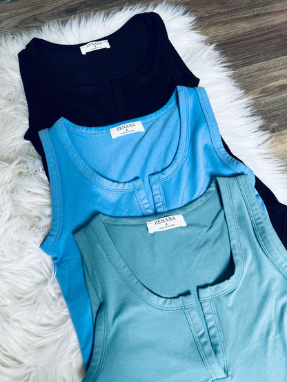 BRUSHED SPLIT NECK BODYSUIT