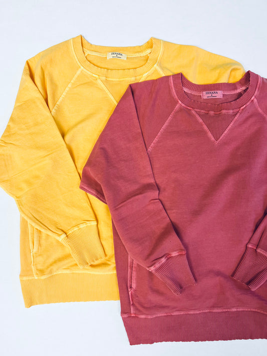 BF {22} CHRISTMAS DYED FRENCH TERRY PULLOVER