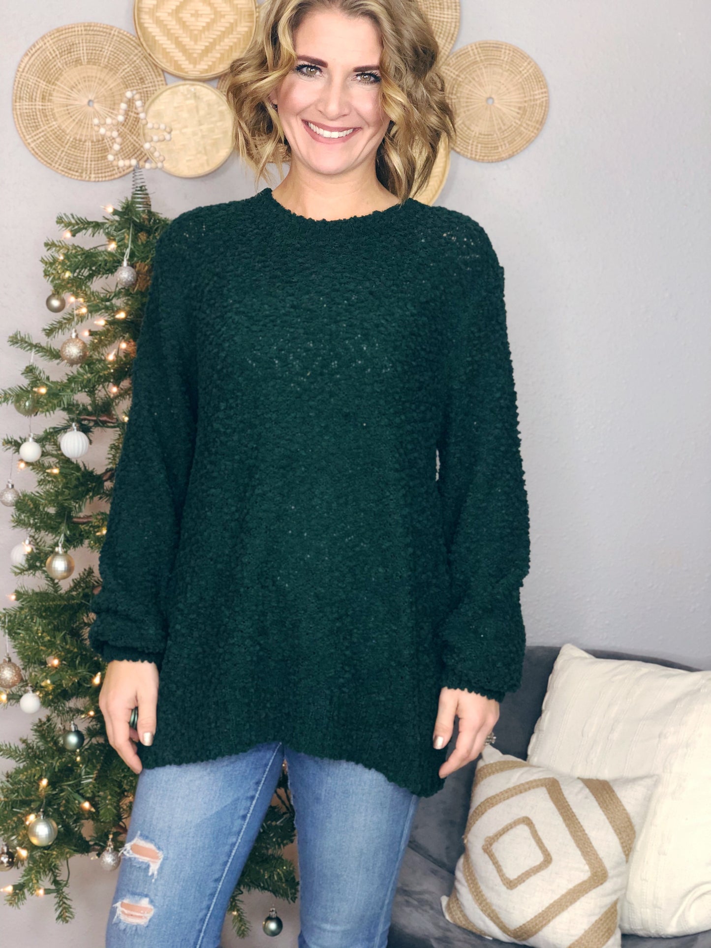 BASIC POPCORN SWEATER