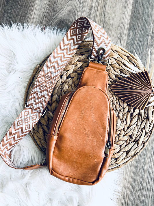 LEATHER GUITAR STRAP BAG