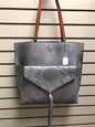 GREY TOTE W/ CLUTCH