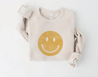 SMILEY FACE FLEECE PULLOVER