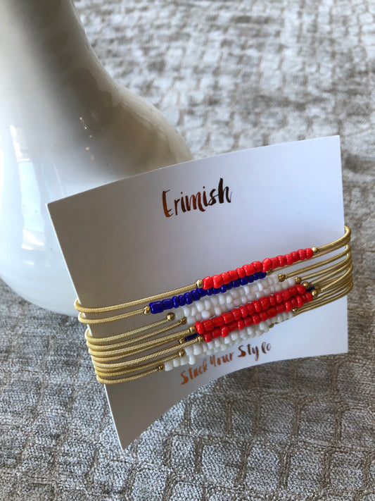Red white and blue slinky Erimish.