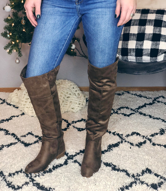 TALL TAUPE ARTHUR BOOT