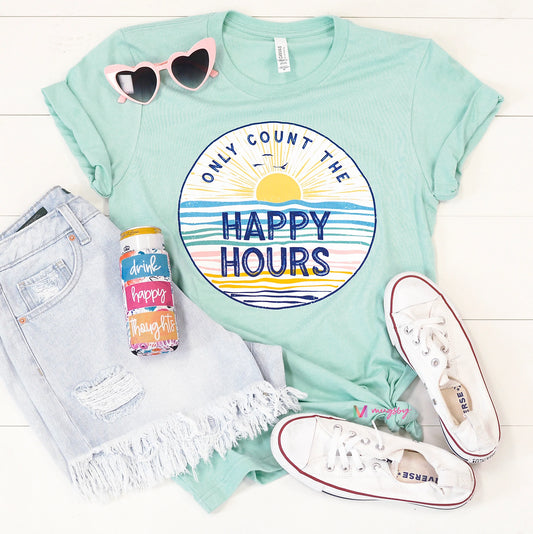 ONLY COUNT THE HAPPY HOURS TEE