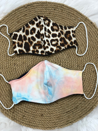 LEOPARD and TIE DYE MASK