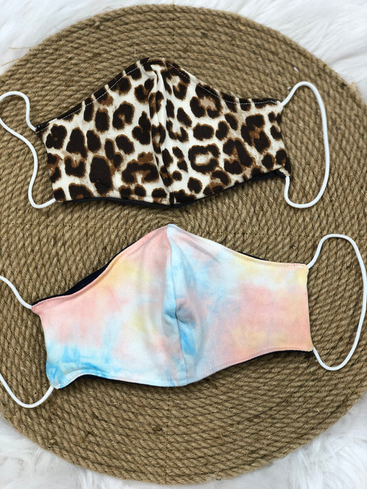 LEOPARD and TIE DYE MASK