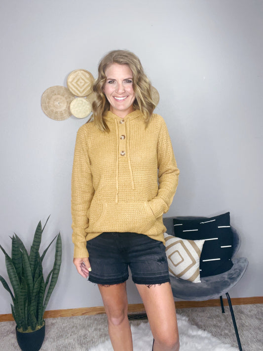 MUSTARD SWEATER HOODIE