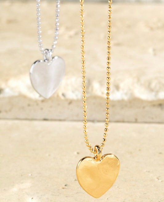 HEART PENDANT METAL NECKLACE