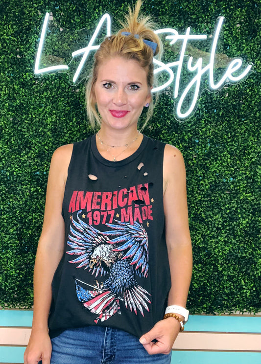 AMERICAN MADE DISTRESSED TANK