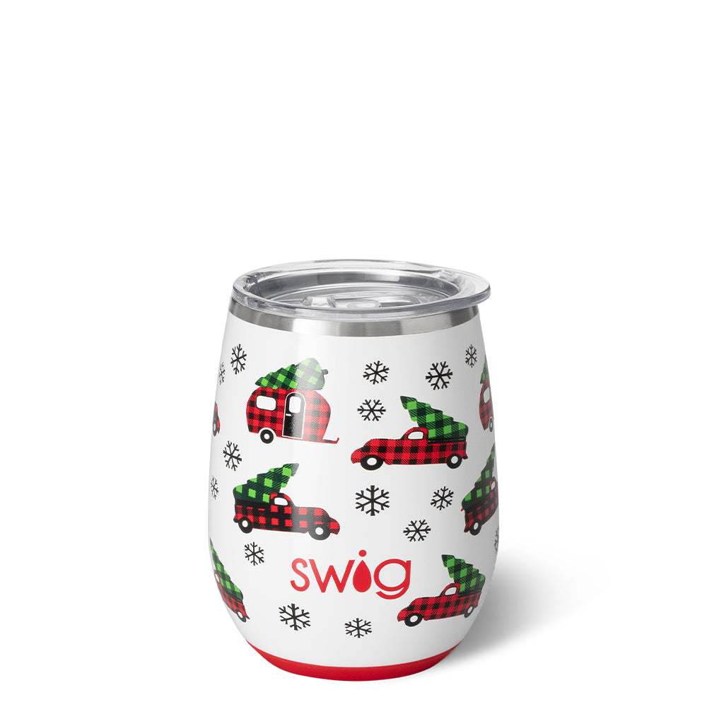 HOME FIR THE HOLIDAYS STEMLESS WINE SWIG CUP