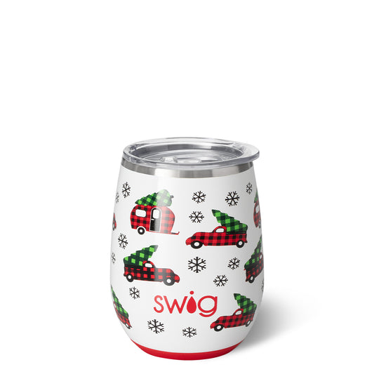 HOME FIR THE HOLIDAYS STEMLESS WINE SWIG CUP