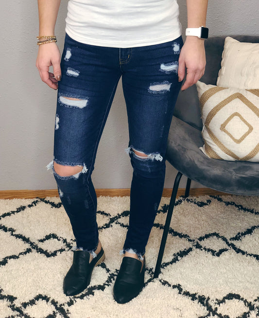 GEMMA MID RISE SUPER SKINNY JEANS
