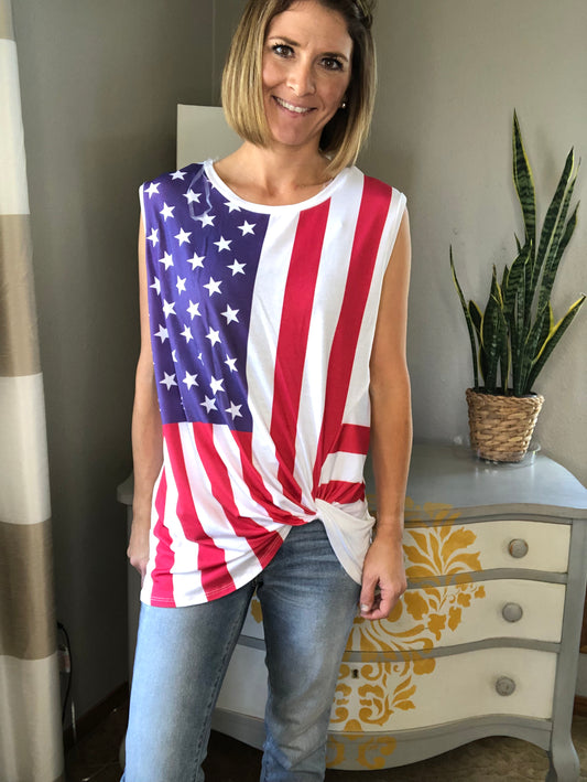 TANK WITH TWIST FRONT AND FLAG